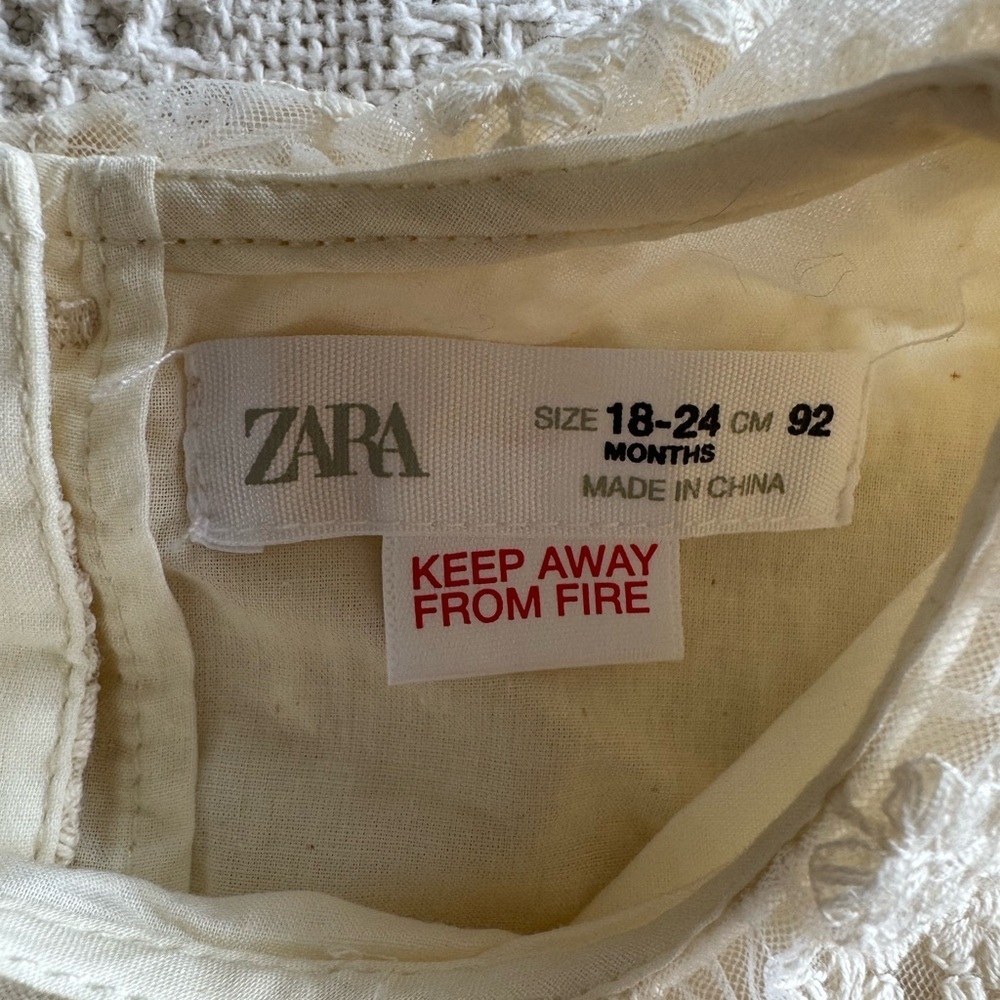 Zara Cream Lace Toddler Dress 18/24 months - Picture 3 of 5
